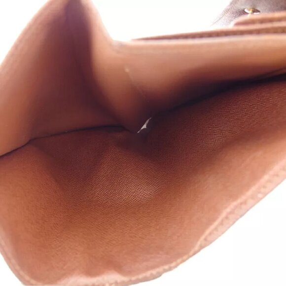 Louis Vuitton Three Folded Wallet Monogram Beige Monogram Canvas Used G1426 - Picture 5 of 10